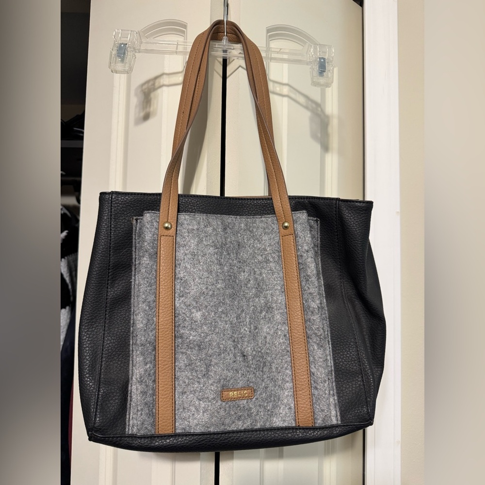Relic by Fossil Bailey Double Shoulder Bag - Black and Gray